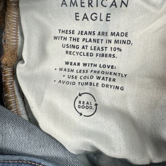 American Eagle Jeans Womens 12 Short AE Hipster Low Rise Boot Flare Stretch - Picture 12 of 14